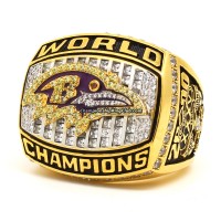 2000 Baltimore Ravens Super Bowl Ring/Pendant (C.Z. Logo)